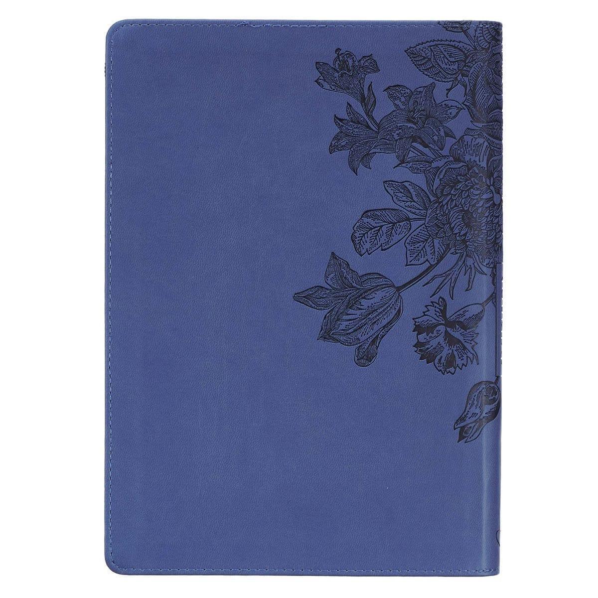 Strength & Dignity Zippered Faux Leather Journal in Navy - Pura Vida Books