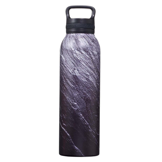 Strong & Courageous Black Stone Stainless Steel Water Bottle - Joshua 1:9 - Pura Vida Books