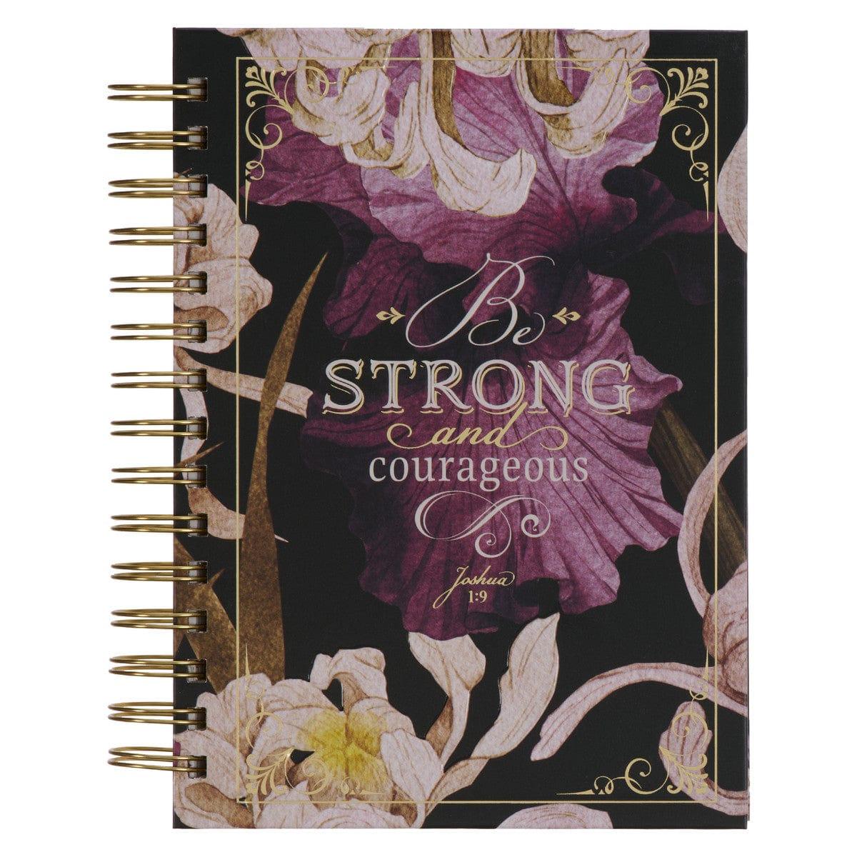 Strong and Courageous Topas Pink Wirebound Journal - Pura Vida Books