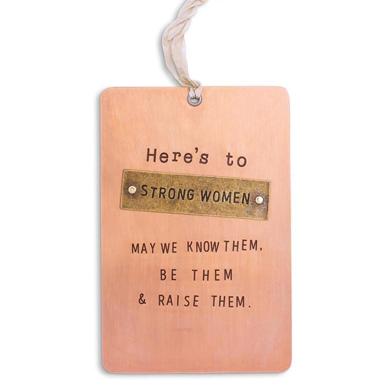 strong women plaque - Pura Vida Books