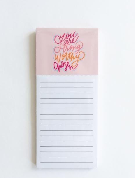 Strong Worthy Chosen Magnetic Notepad - Pura Vida Books