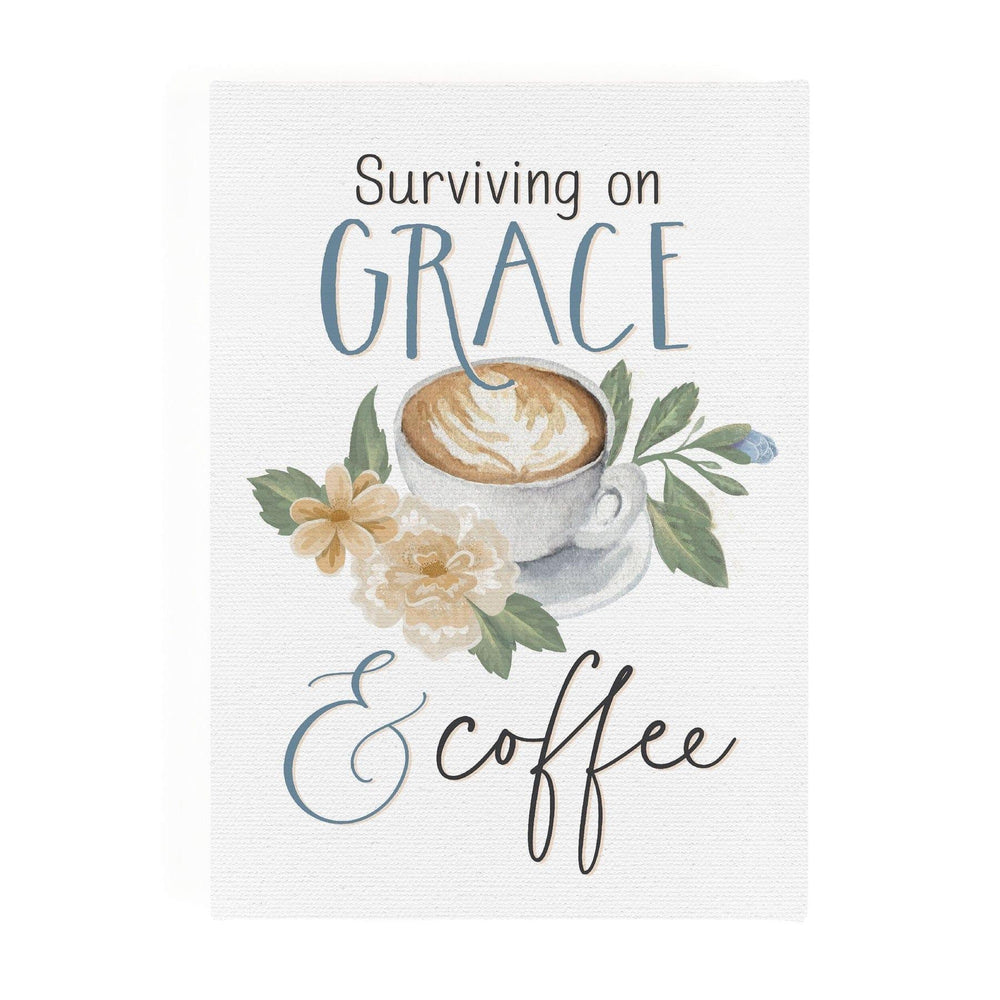 Surviving On Grace & Coffee Cuadro Canvas - Pura Vida Books