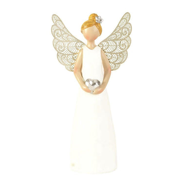 Tabletop Angel A Caring Heart Resin 6" - Pura Vida Books