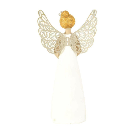 Tabletop Angel A Caring Heart Resin 6" - Pura Vida Books