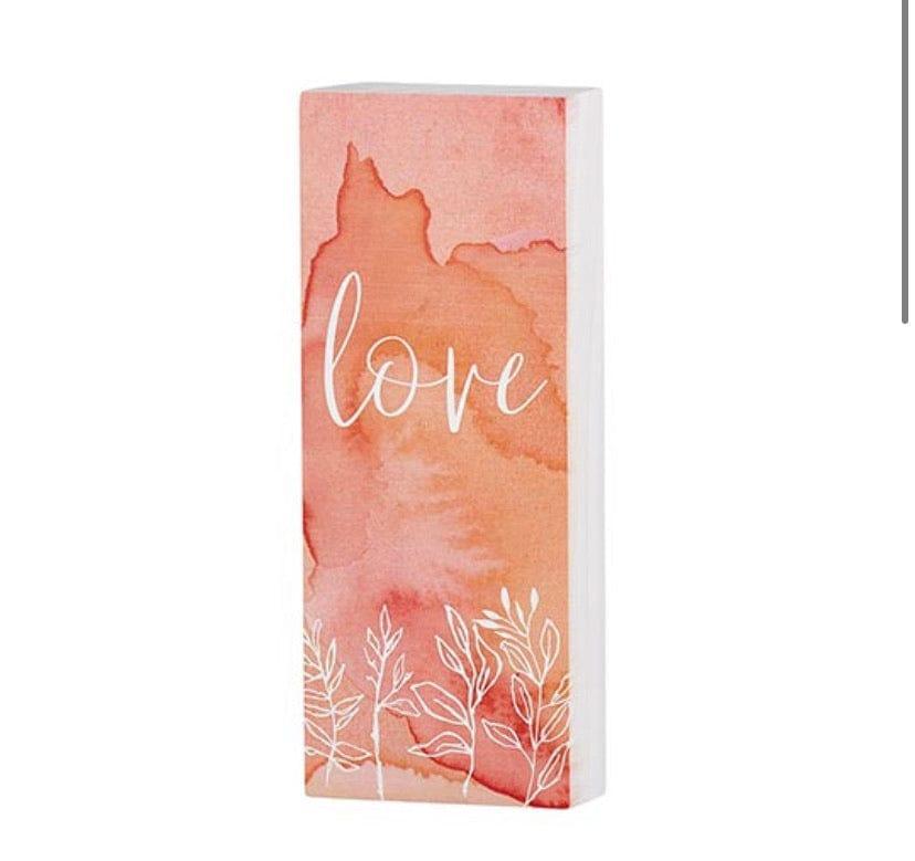 Tabletop décor - Vertical Block - Inspirational - Love - Pura Vida Books