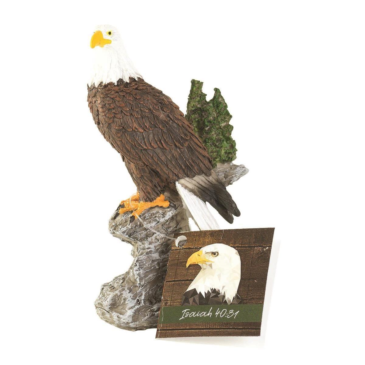 Tabletop Figurine Eagle On Stone - Pura Vida Books