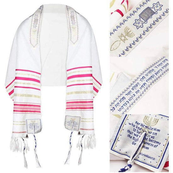 Tallit - Prayer Shawl Pink - Pura Vida Books