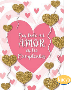 Tarjeta Con todo mi amor en tu cumpleaños