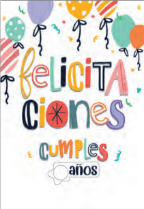 Tarjeta  Felicitaciones cumples años