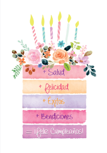 Tarjeta Salud felicidad exitos bendiciones cumpleaños