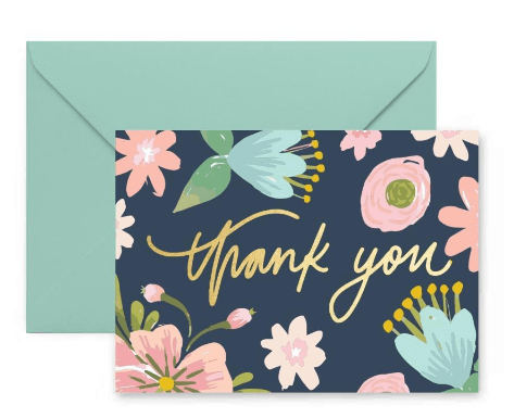 Tarjeta  Thank You Floral (Muchas gracias)