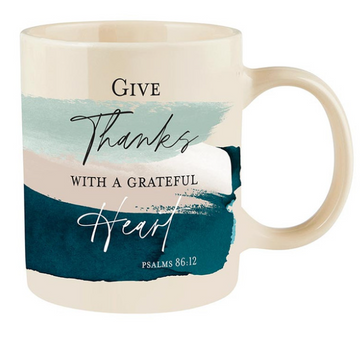 Taza de café Give Thanks