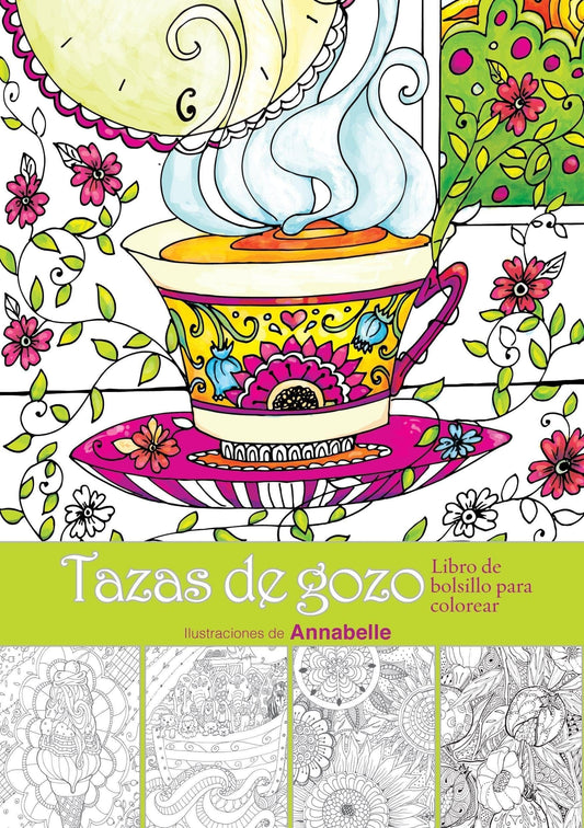 Tazas de gozo Libro de bolsillo para colorear - Pura Vida Books