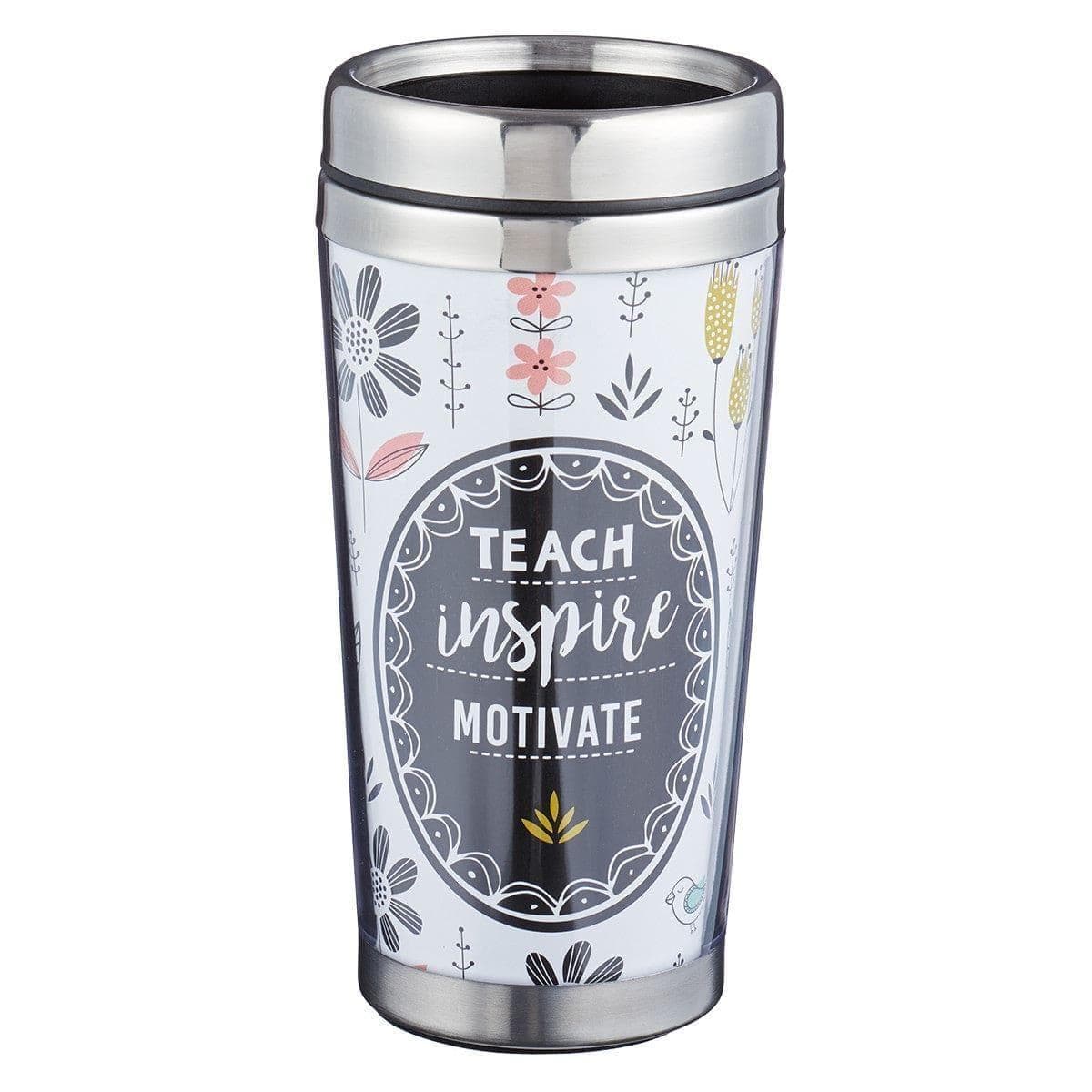 Teach, Inspire, Motivate Polymer Travel Mug - Pura Vida Books