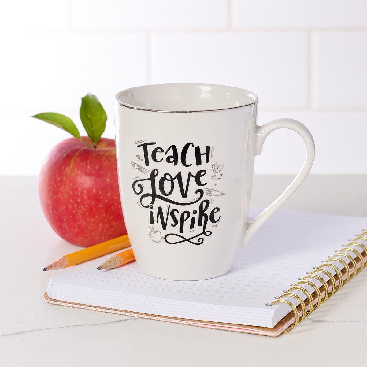 Teach Love Inspire Black and White Ceramic Mug - Pura Vida Books