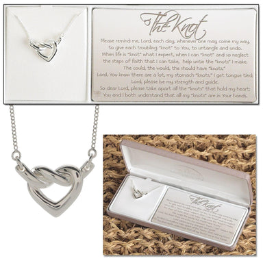 The Knot Heart Silver Plated 18 Inch Chain And Charm Pendant Necklace - Pura Vida Books