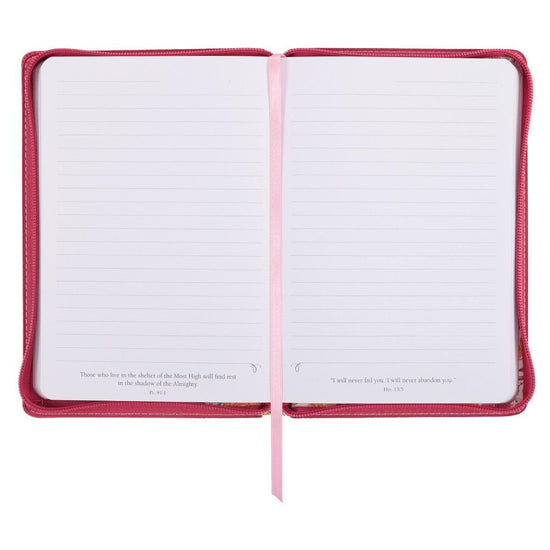 The LORD Delights in You Berry Pink Faux Leather Classic Journal with Zipper Closure - Isaiah 62:4 - Pura Vida Books