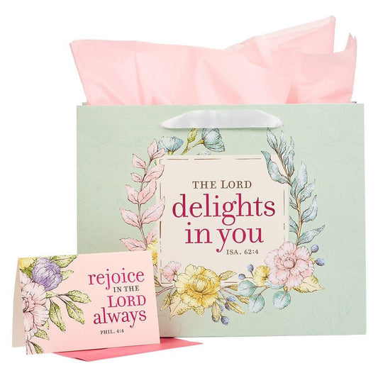 The LORD Delights in You Large Landscape Gift Bag - Isaiah 62:4 - Pura Vida Books