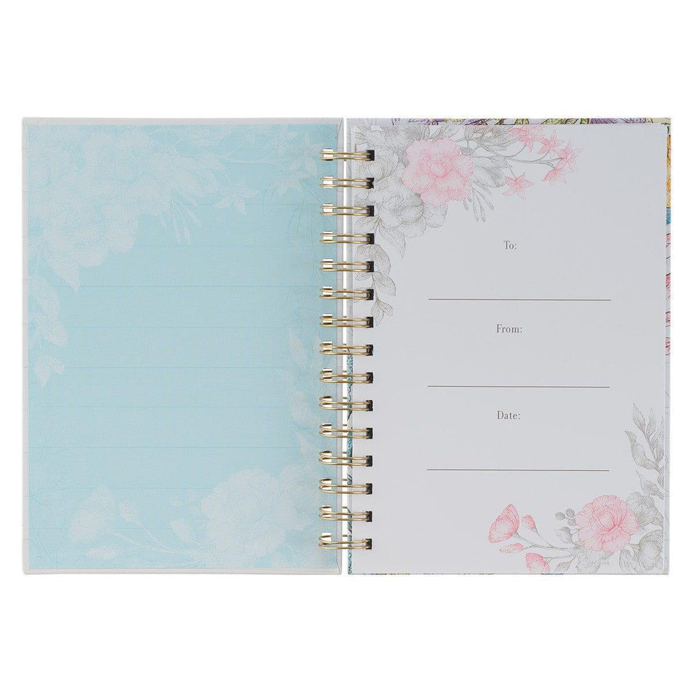 The LORD Delights Pink Floral Wirebound Journal - Isaiah 42:6 - Pura Vida Books