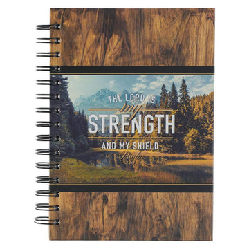 The LORD is My Strength Wirebound Journal - Psalm 28:7 - Pura Vida Books