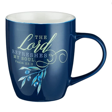 The Lord Refreshes my Soul Coffee Mug - Psalm 23:3 - Pura Vida Books