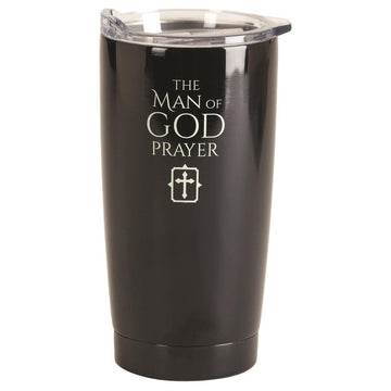 The Man of God Prayer Tumbler, Black - Pura Vida Books