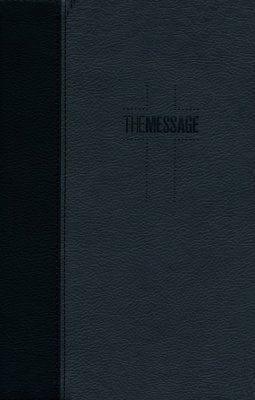 The Message Deluxe Gift Bible, Black/Slate Leather-Look - Pura Vida Books