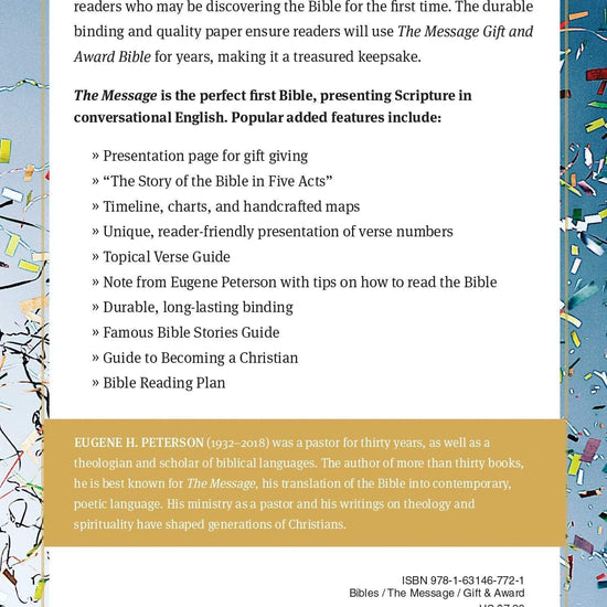 The Message Gift and Award Bible - Pura Vida Books