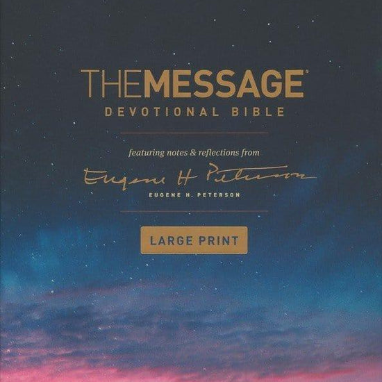 The Message Large-Print Devotional Bible Hardcover - Pura Vida Books