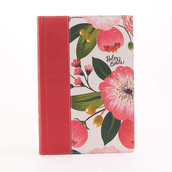 The NKJV, Woman's Study Bible, Cloth over Board, Pink Floral, Red Letter, Full-Color Edition - Pura Vida Books