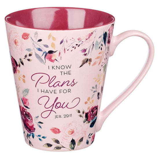 The Plans I Have for You Plum Floral Ceramic Coffee Mug – Jeremiah 29:11 - Pura Vida Books