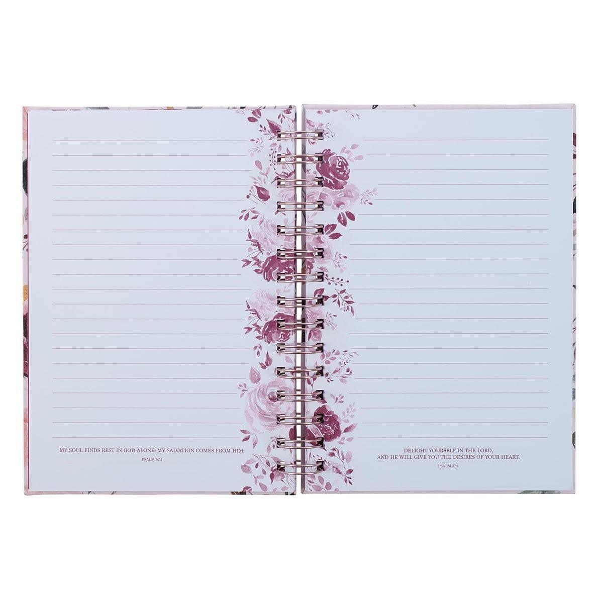 The Plans I Have for You Plum Floral Wirebound Journal - Jeremiah 29:11 - Pura Vida Books