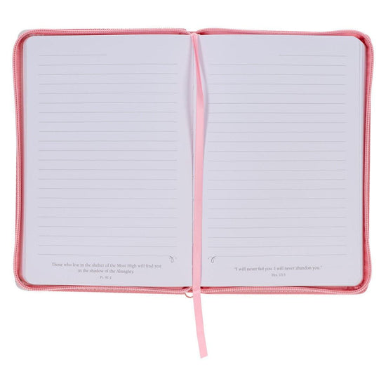 The Plans Pink Bouquet Faux Leather Classic Journal with Zippered Closure - Jeremiah 29:11 - Pura Vida Books