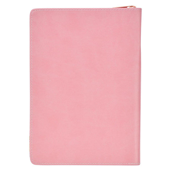 The Plans Pink Bouquet Faux Leather Classic Journal with Zippered Closure - Jeremiah 29:11 - Pura Vida Books