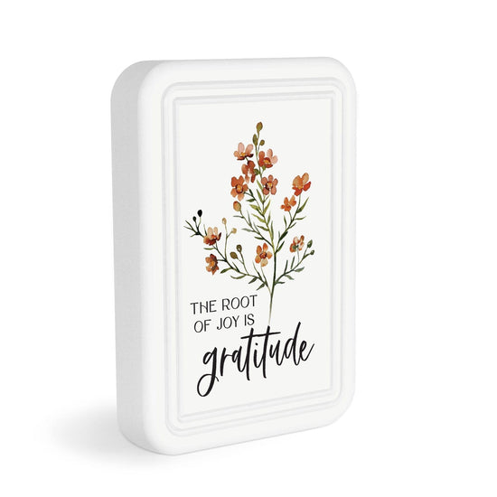 The Root Of Joy Is Gratitude Ornate Tabletop Décor - Pura Vida Books