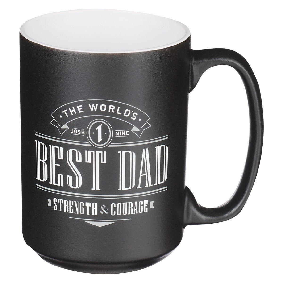 The World's Best Dad Ceramic Coffee Mug - Joshua 1:9 - Pura Vida Books