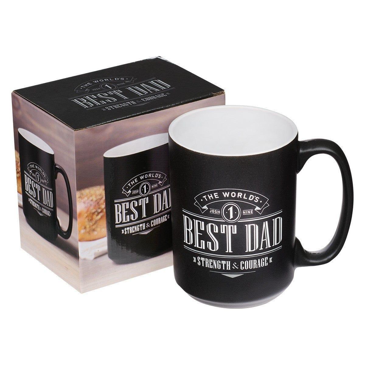 The World's Best Dad Ceramic Coffee Mug - Joshua 1:9 - Pura Vida Books