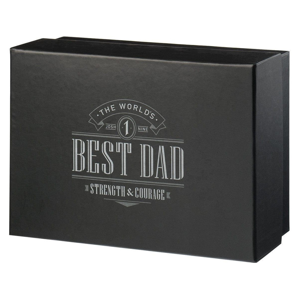 The World's Best Dad Ceramic Mug and Key Ring Gift Set for Men - Joshua 1:9 - Pura Vida Books