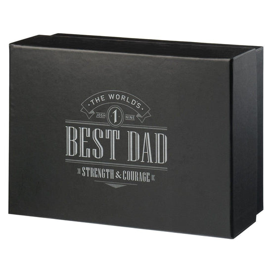 The World's Best Dad Ceramic Mug and Key Ring Gift Set for Men - Joshua 1:9 - Pura Vida Books