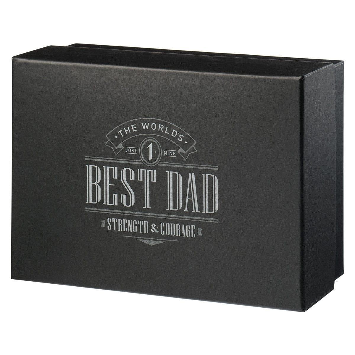 The World's Best Dad Ceramic Mug and Key Ring Gift Set for Men - Joshua 1:9 - Pura Vida Books