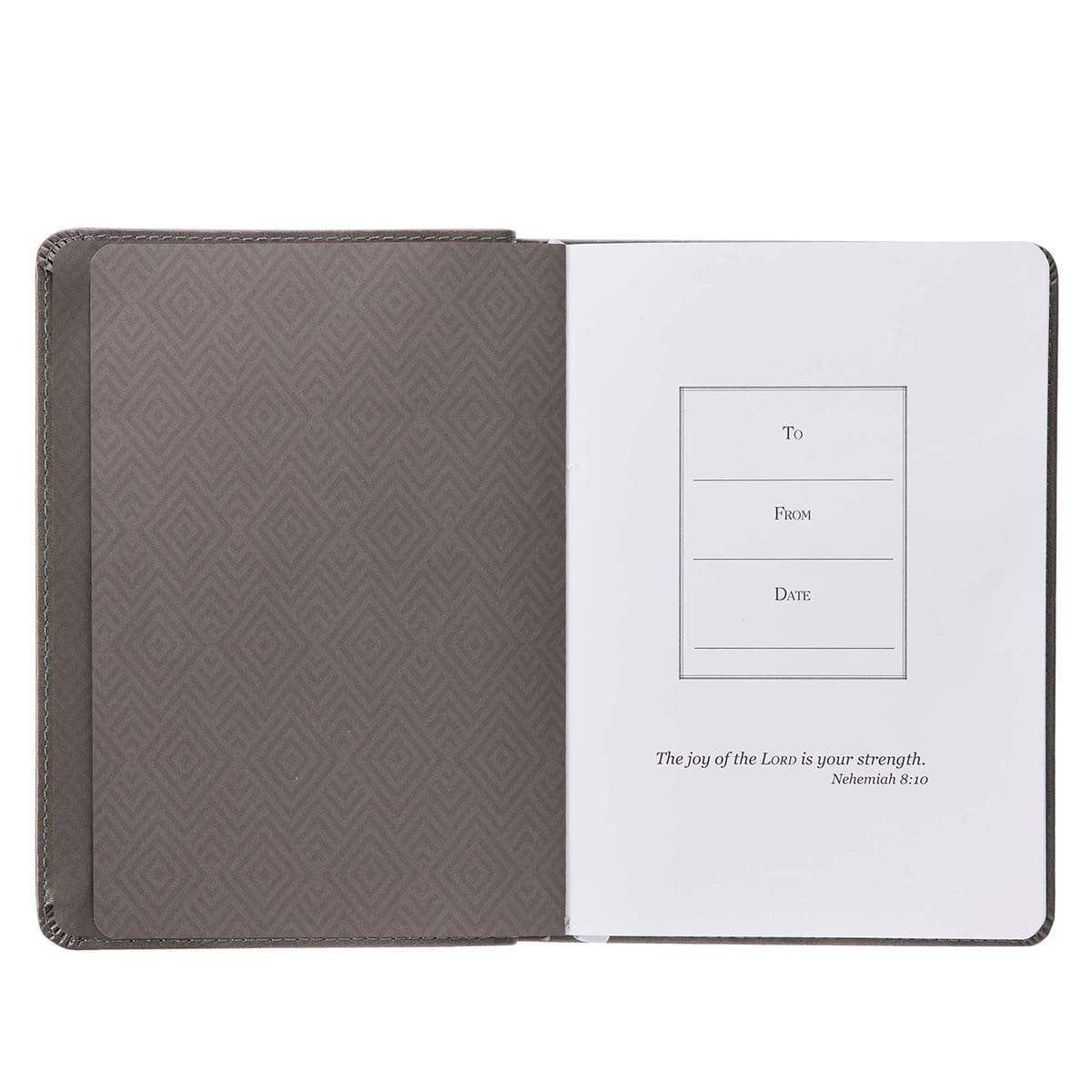 The World's Best Dad Handy-Sized Gray Faux Leather Journal - Pura Vida Books