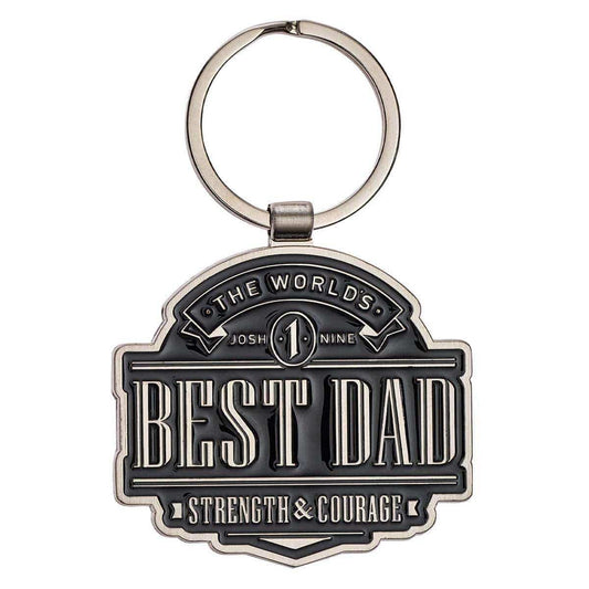 The World's Best Dad Metal Keyring in Gift Tin - Joshua 1:9 - Pura Vida Books