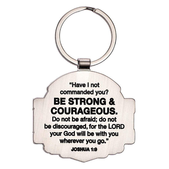 The World's Best Dad Metal Keyring in Gift Tin - Joshua 1:9 - Pura Vida Books