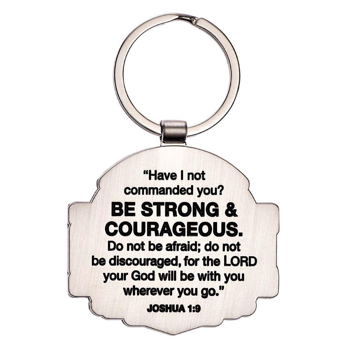 The World's Best Dad Metal Keyring in Gift Tin - Joshua 1:9 - Pura Vida Books