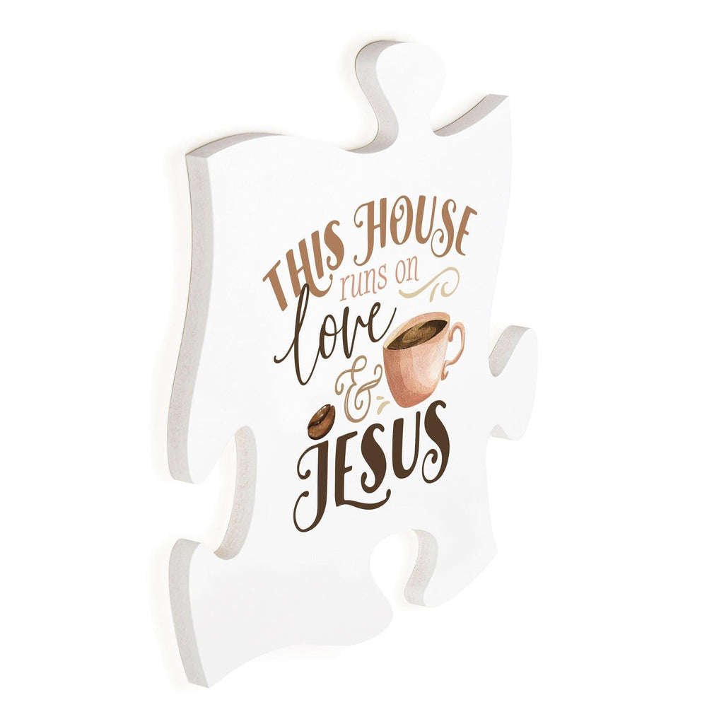 This House Runs On Love And Jesus Cuadro Rompecabeza - Pura Vida Books