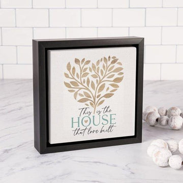 This Is The House That Love Built Framed Canvas - Pura Vida Books