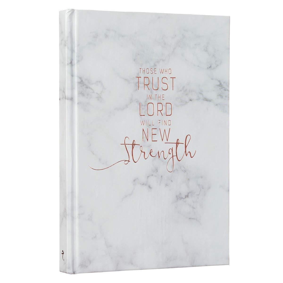 Those Who Trust in the Lord Hardcover Marble-look Journal- Isaiah 40:31 - Pura Vida Books