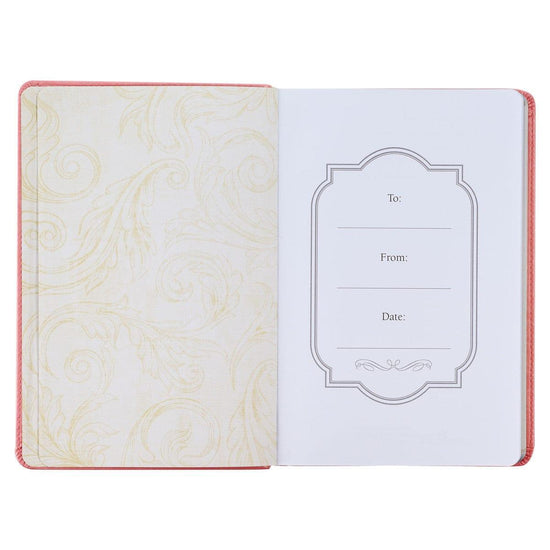 Through Christ Fluted Iris Pink Faux Leather Classic Journal - Pura Vida Books