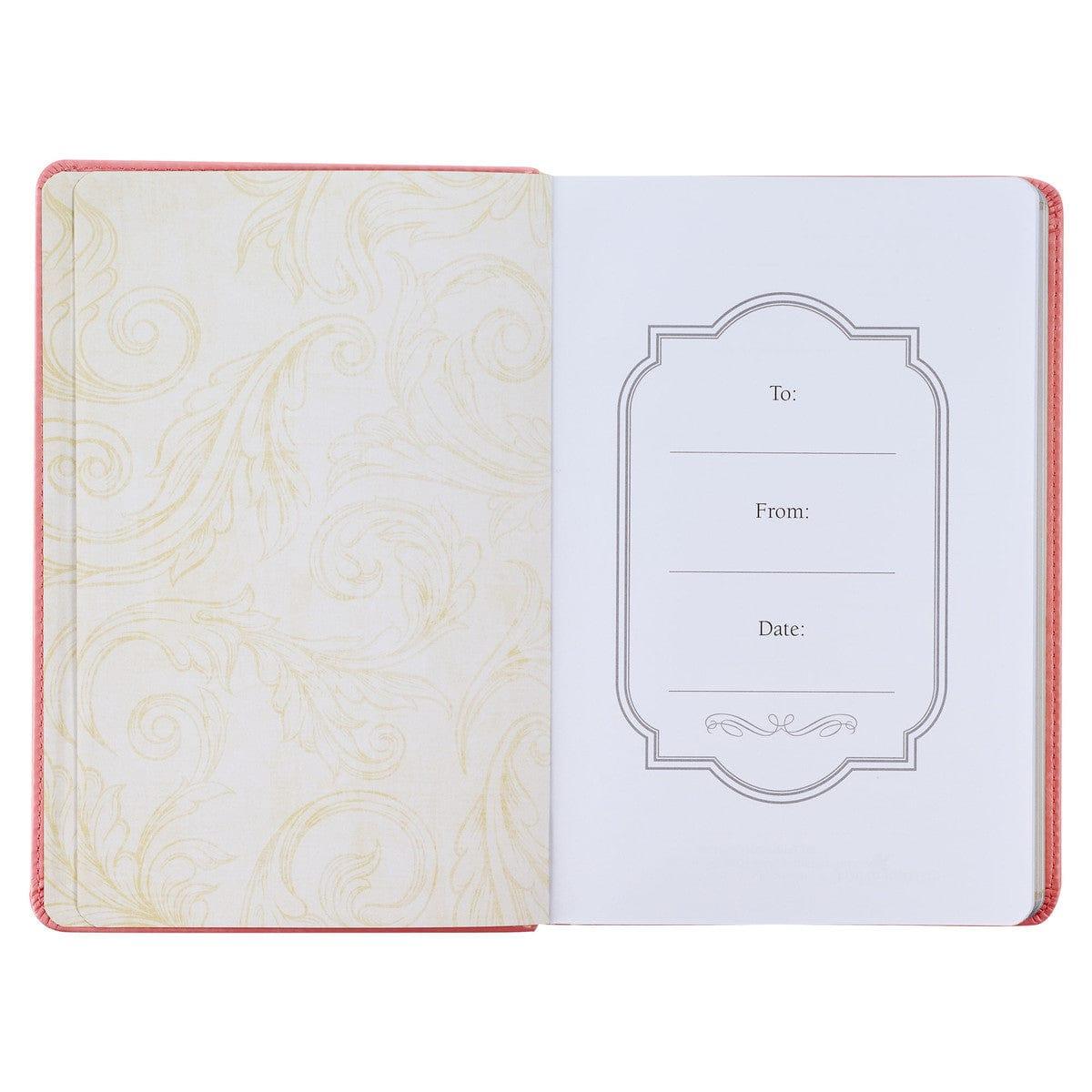 Through Christ Fluted Iris Pink Faux Leather Classic Journal - Pura Vida Books