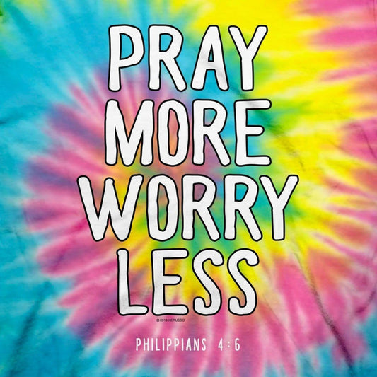 Tie Dye T-Shirt Pray More Spiral - Pura Vida Books